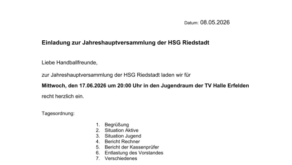 Jahreshauptversammlung 
